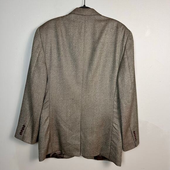 Brooks Brothers sport coat Men's 47 R tweed preppy brown green wool EXCELLENT - Picture 5 of 12
